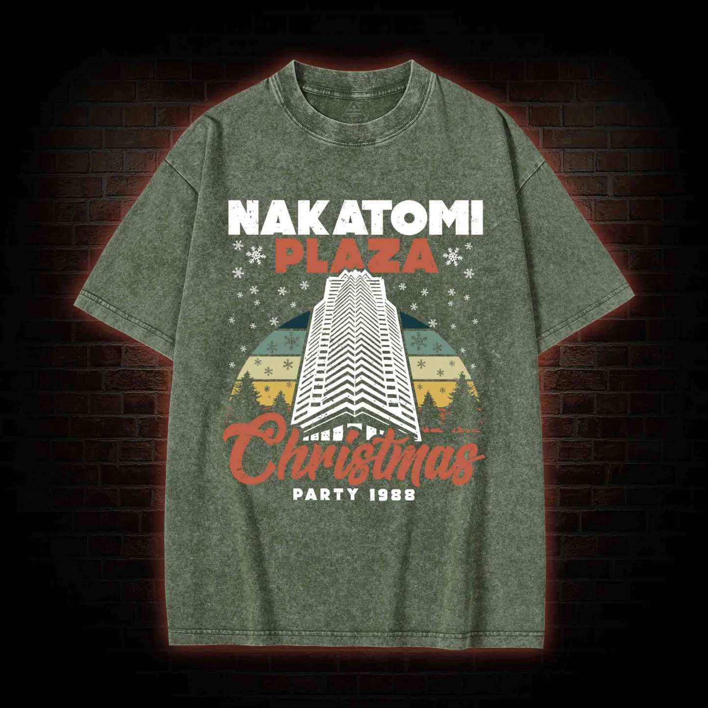 Nakatomi Plaza Christmas Party Washed T-shirt