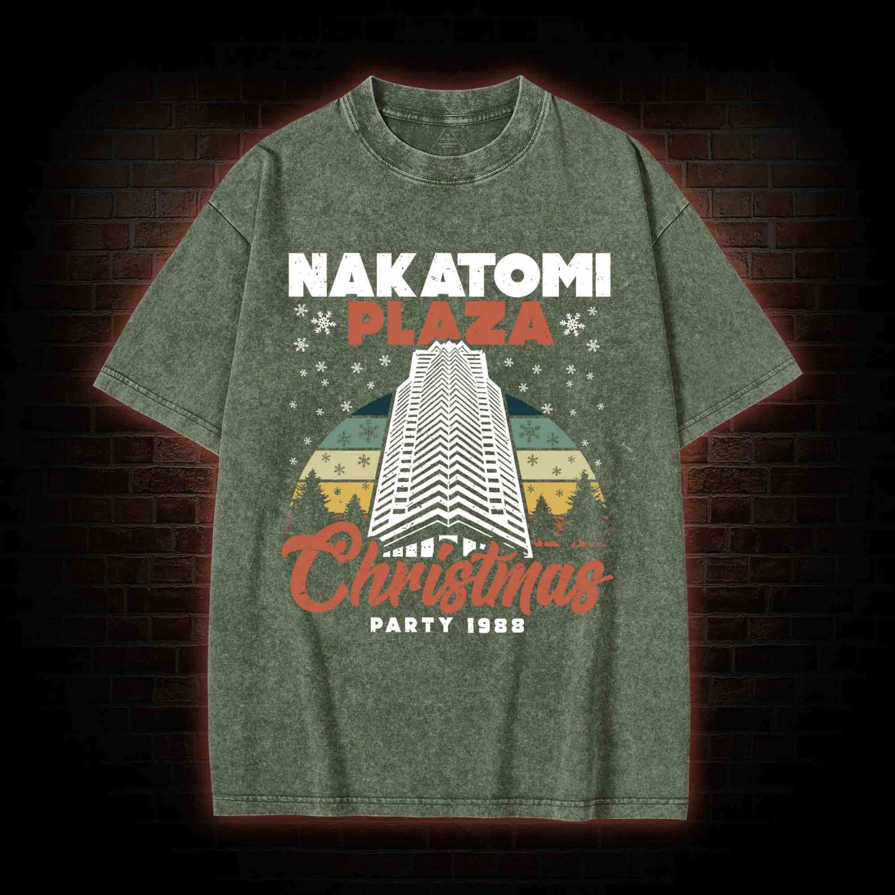 Nakatomi Plaza Christmas Party Washed T-shirt