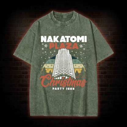 Nakatomi Plaza Christmas Party Washed T-shirt
