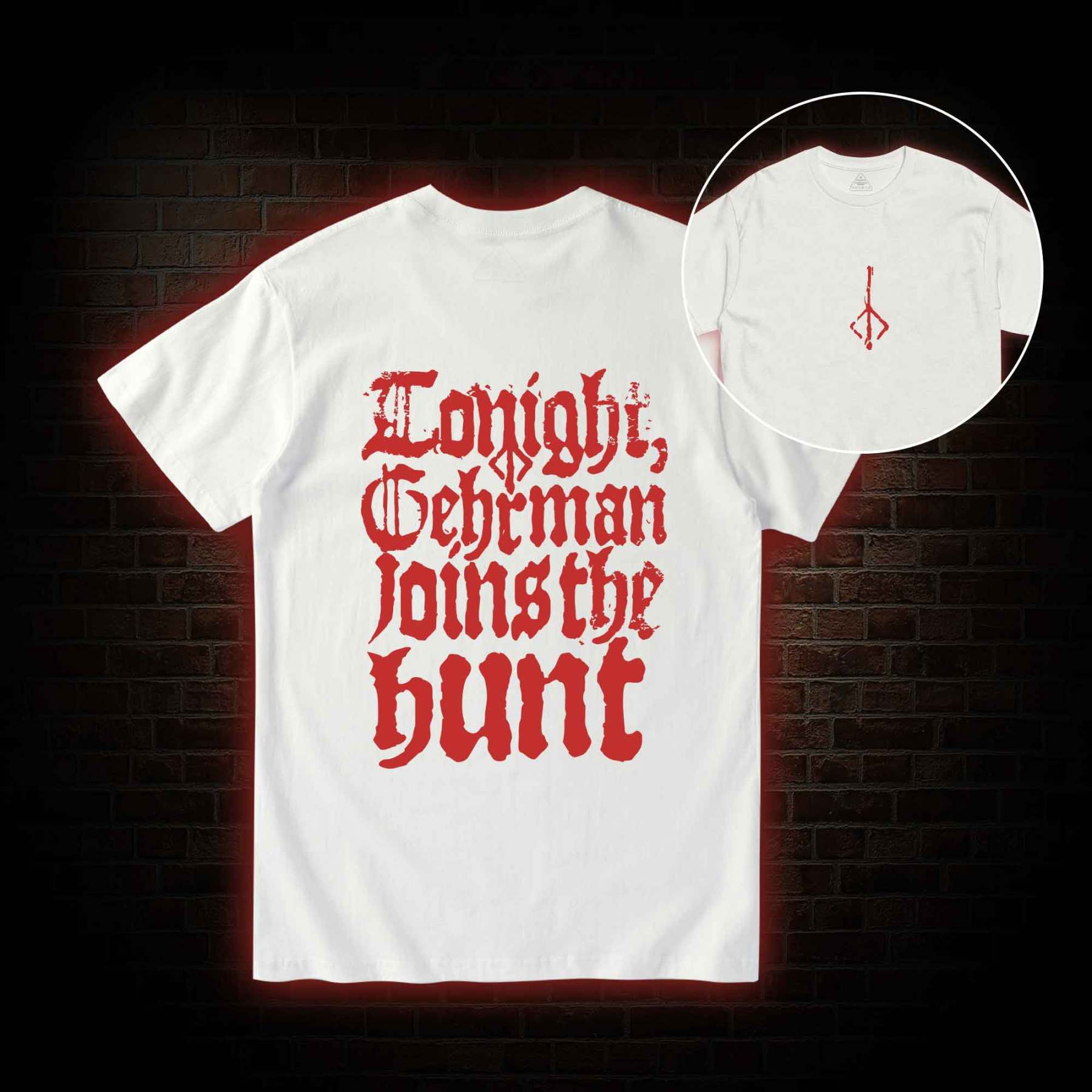 Gehrman Joins The Hunt Back Print T-shirt 