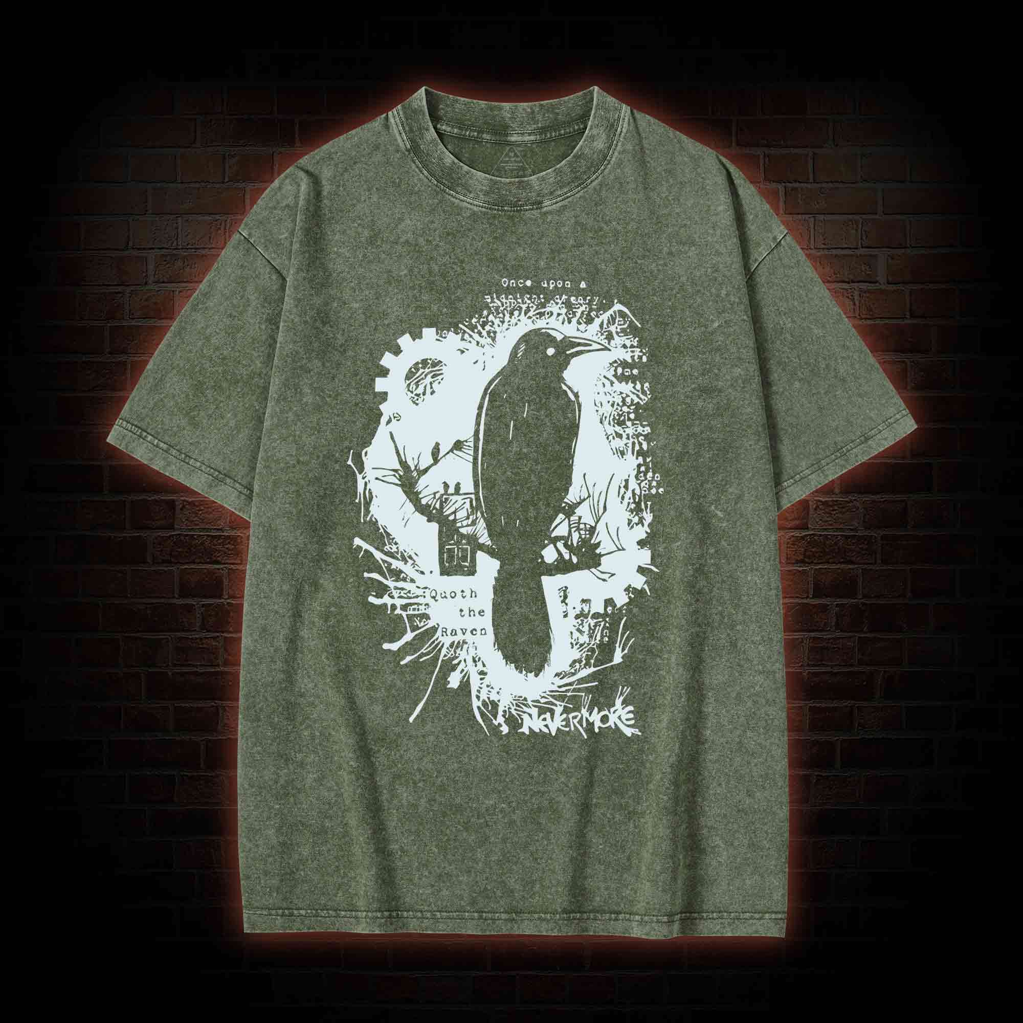 Nevermore Raven Washed T-shirt