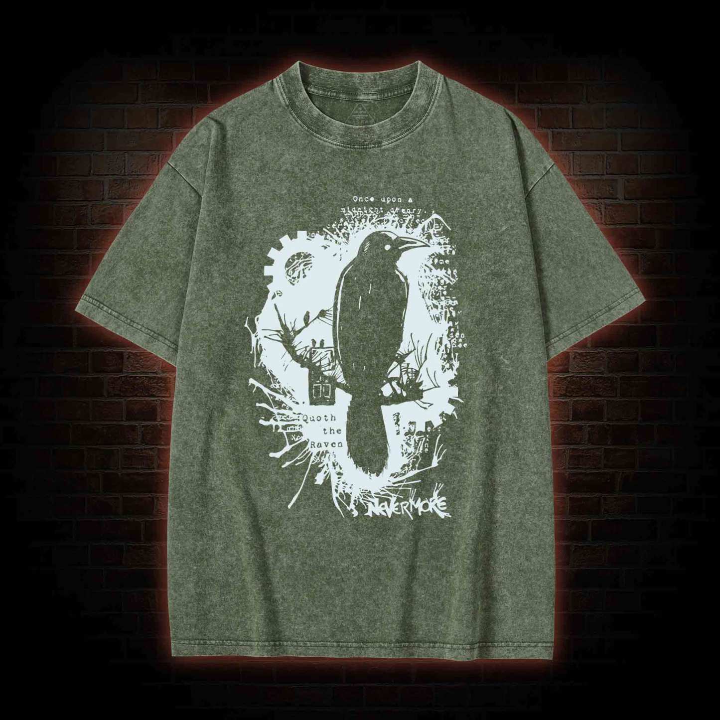 Nevermore Raven Washed T-shirt