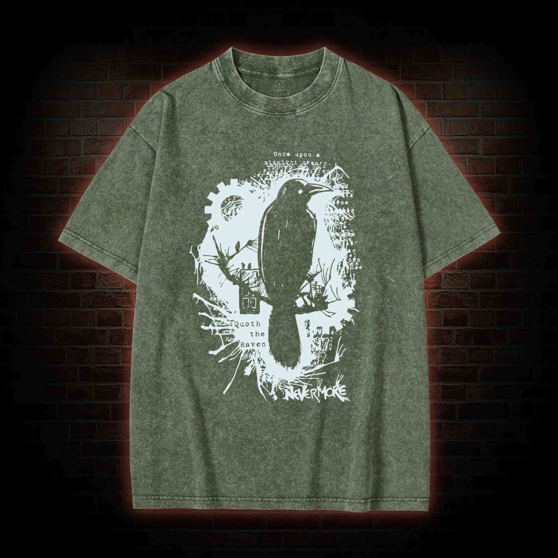 Nevermore Raven Washed T-shirt