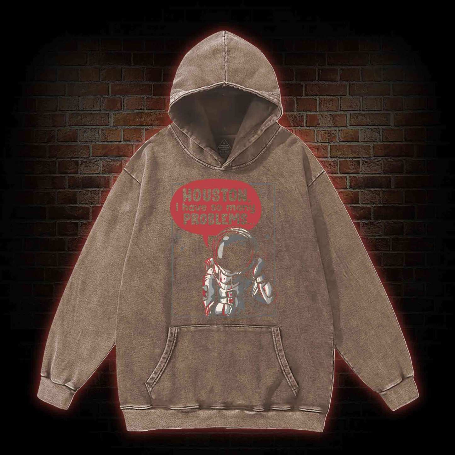 Houston I Have So Many Problems Washed Hoodie