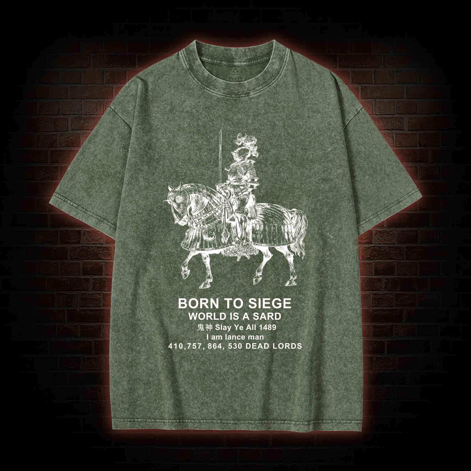 Born To Siege Washed T-shirt