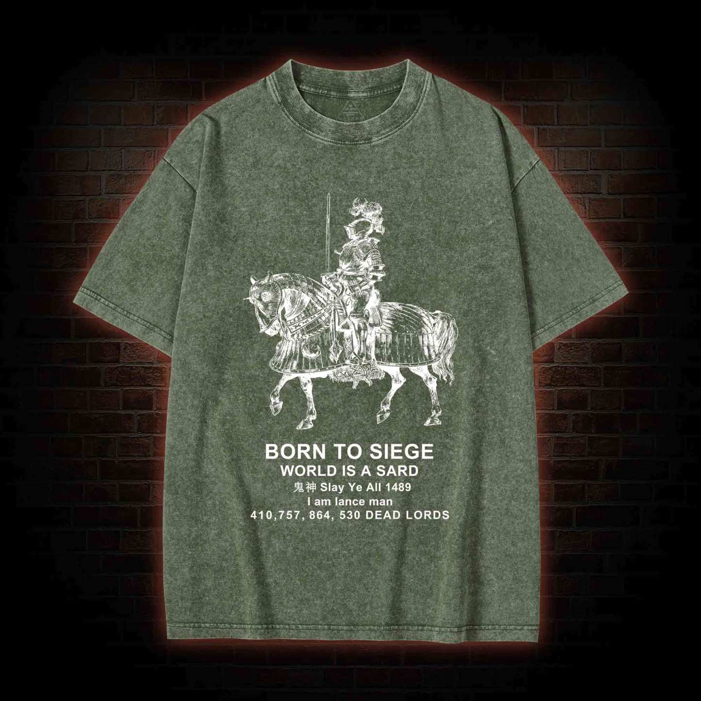 Born To Siege Washed T-shirt