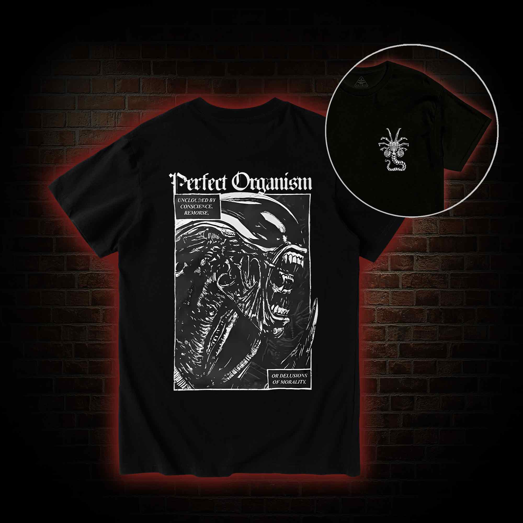 Alien Perfect Organism Back Print T-Shirt