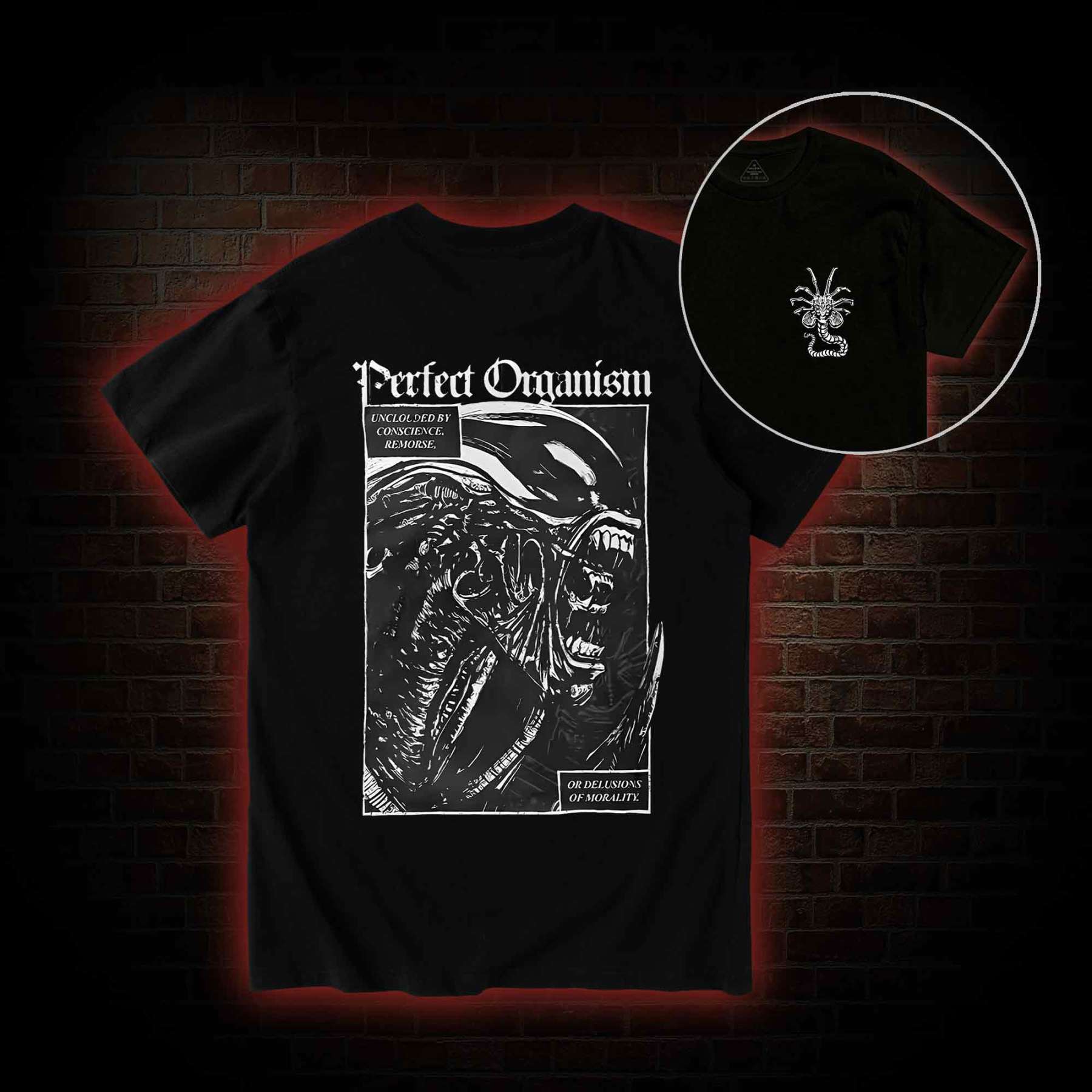 Alien Perfect Organism Back Print T-Shirt