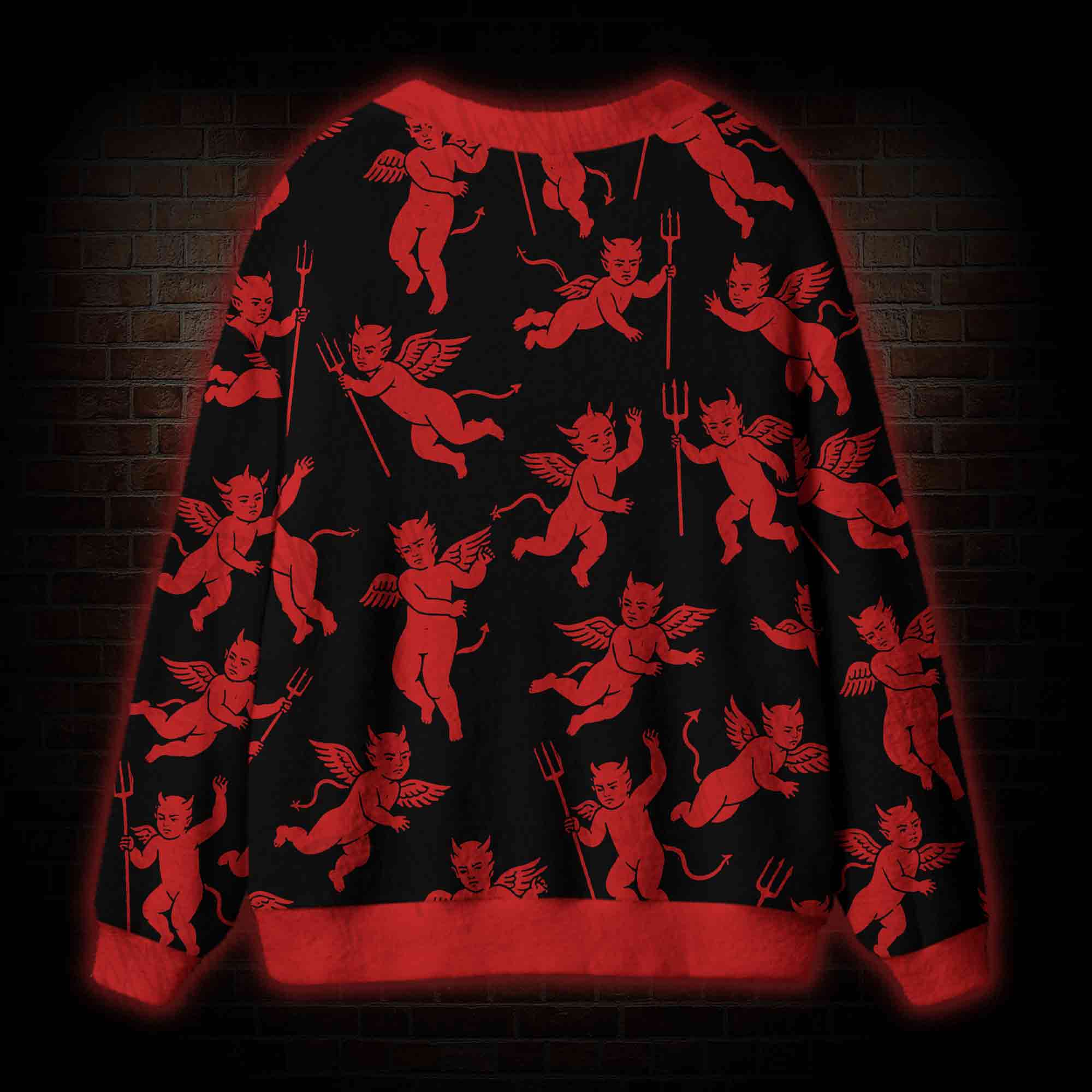 Goth Devil Cardigan Sweater
