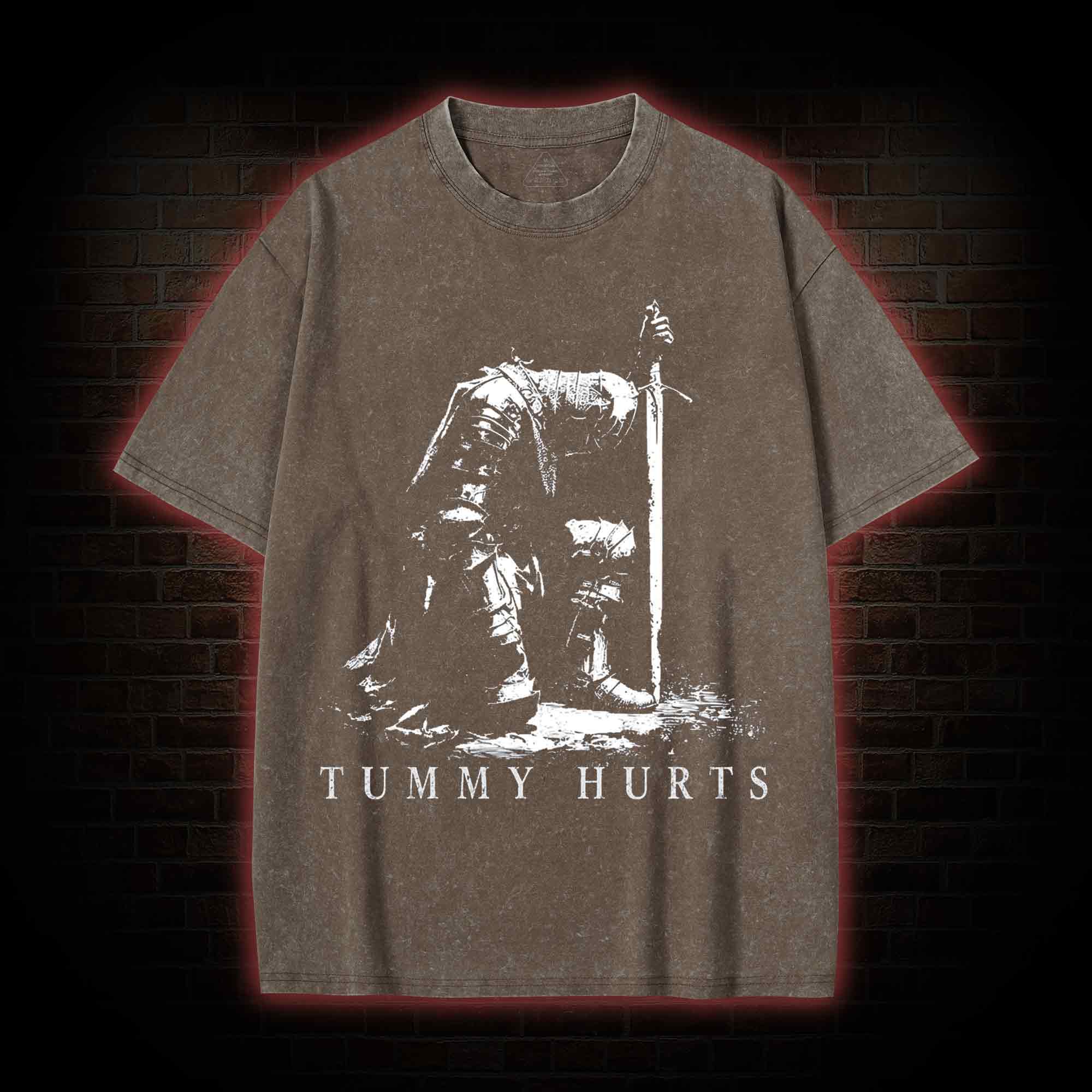 Dark Fantasy Knight Washed T-shirt