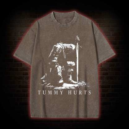 Dark Fantasy Knight Washed T-shirt