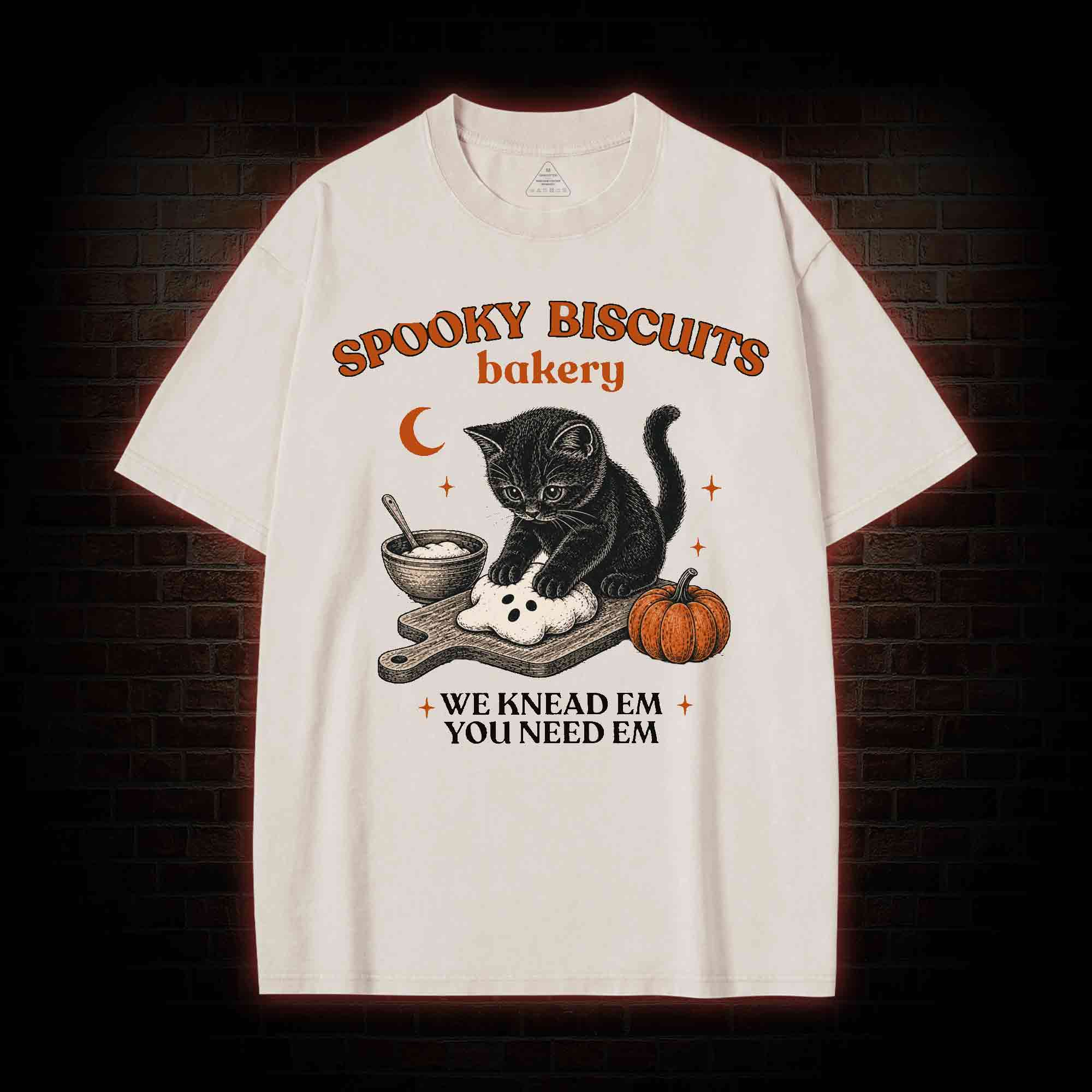 Spooky Biscuits Bakery Washed T-shirt