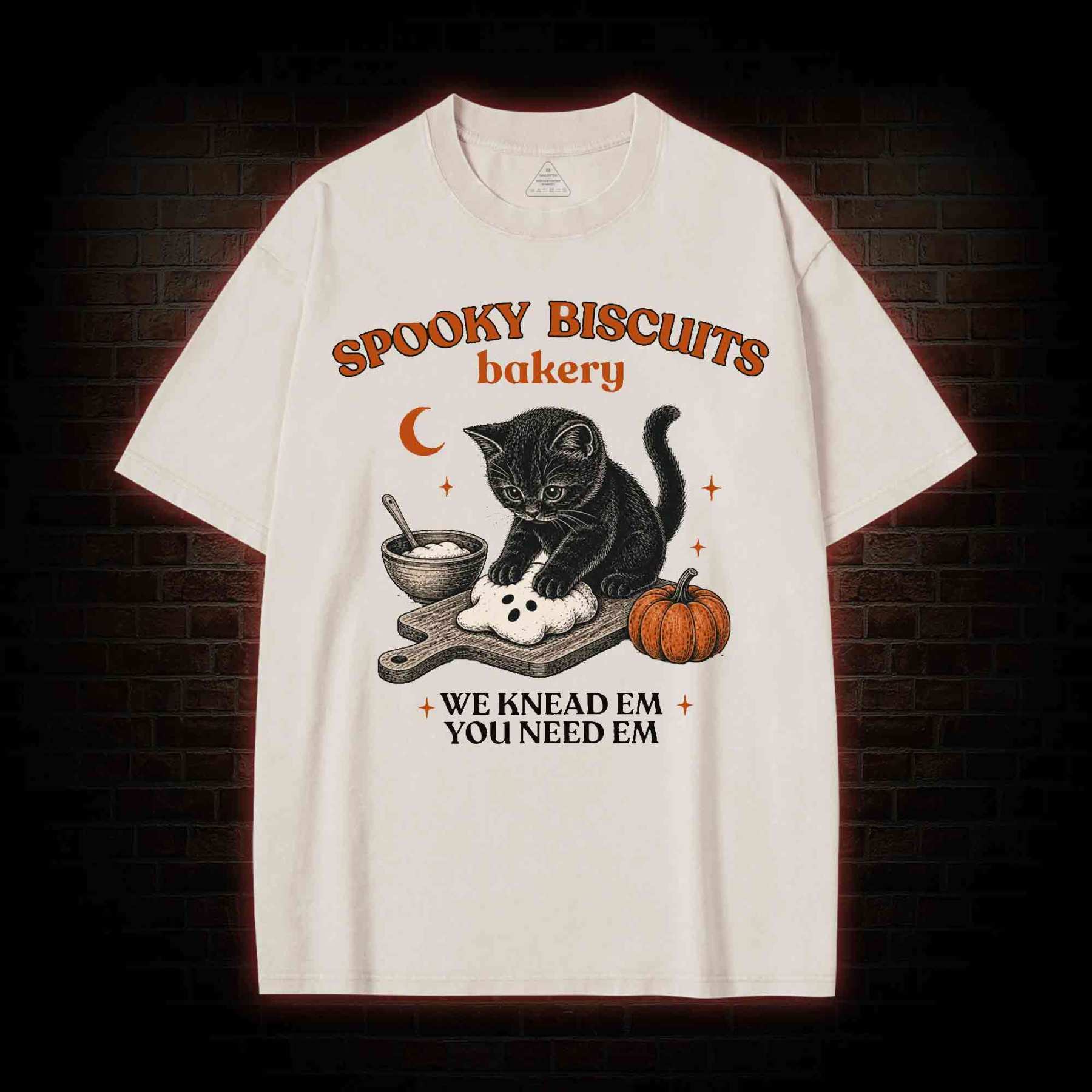 Spooky Biscuits Bakery Washed T-shirt
