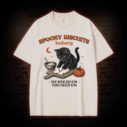 Spooky Biscuits Bakery Washed T-shirt