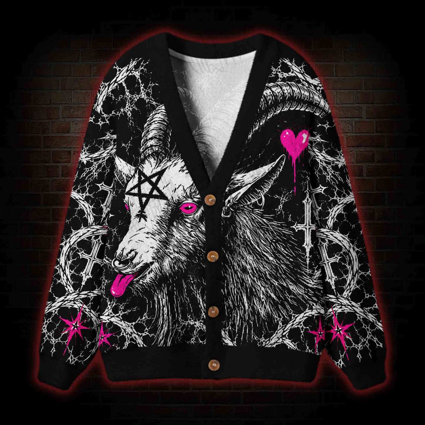 Witch Goat Cardigan Sweater