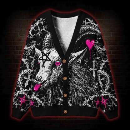 Witch Goat Cardigan Sweater