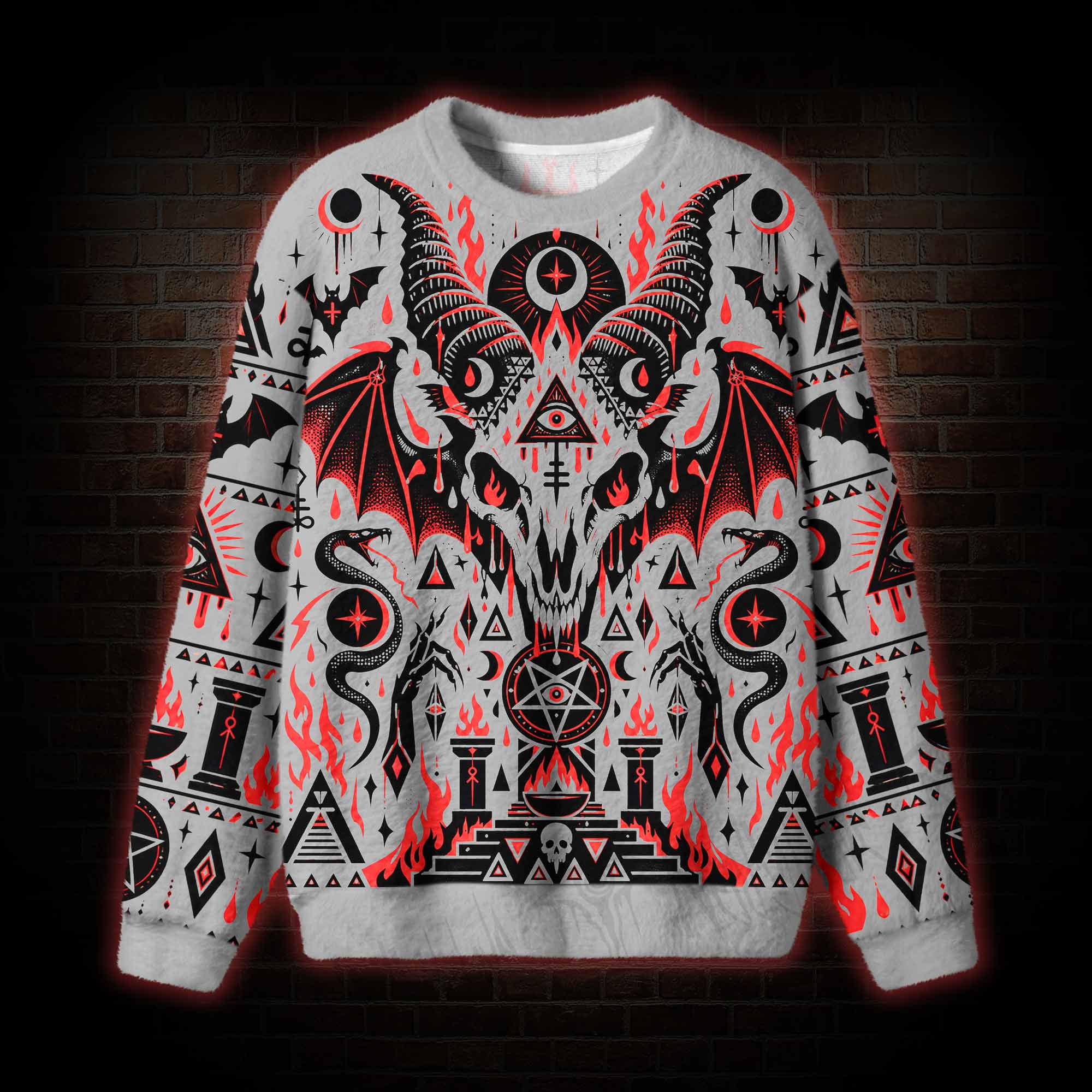 Baphomet's Ritual Ugly Sweatshirts