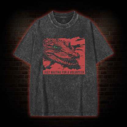 Waiting for a Volunteer Washed T-shirt