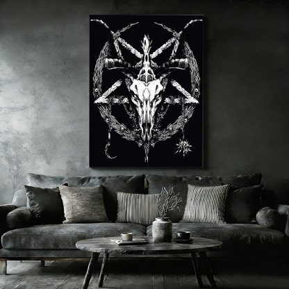 Baphomet Occult Canvas Print