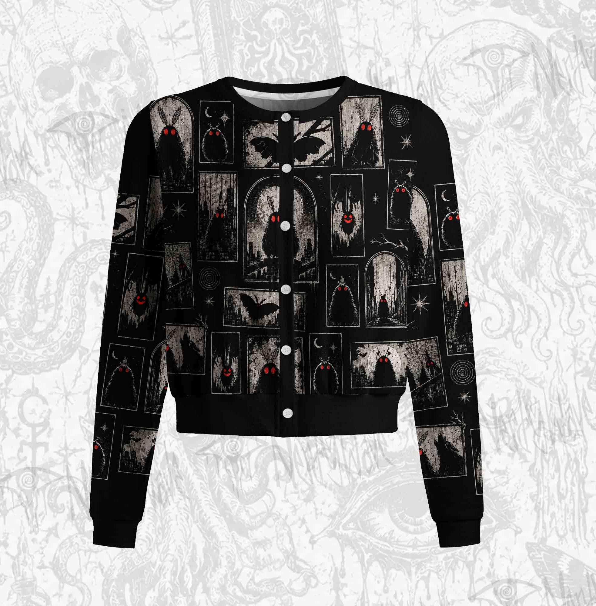 Shadows of Mothman Light Weight Cardigan Sweater