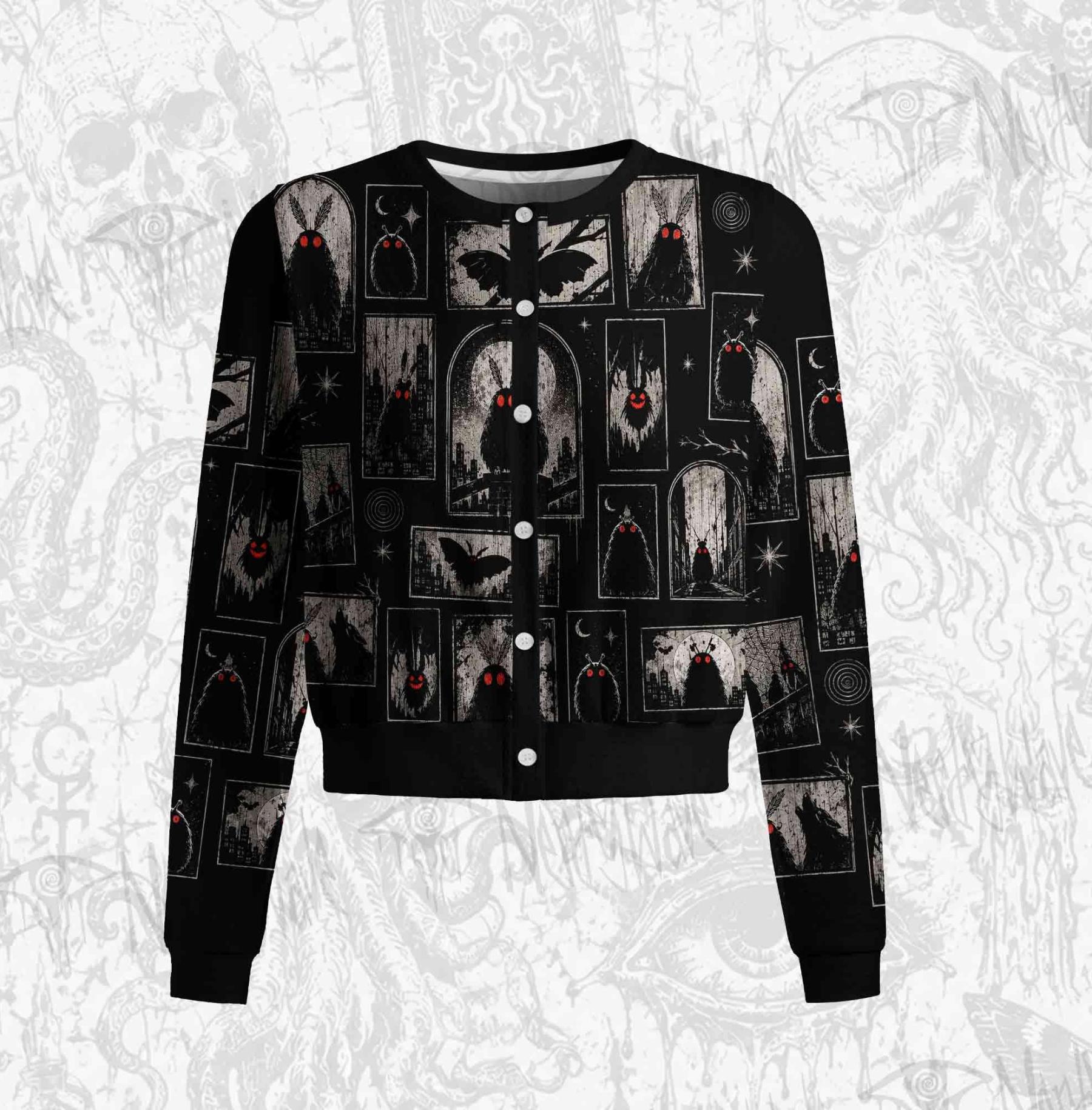 Shadows of Mothman Light Weight Cardigan Sweater