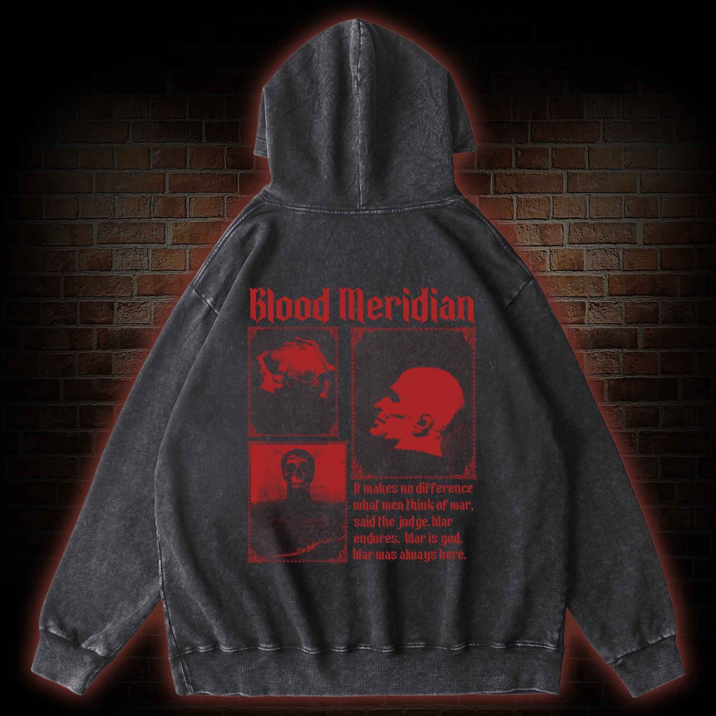 Blood Meridian Vintage Back Print Washed Hoodie