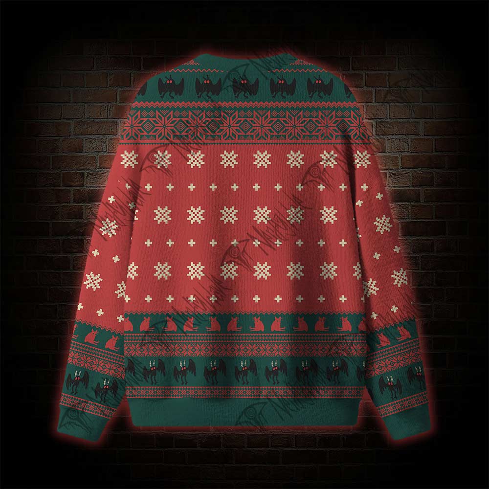 Santa? No It's Mothman Ugly Sweatshirts