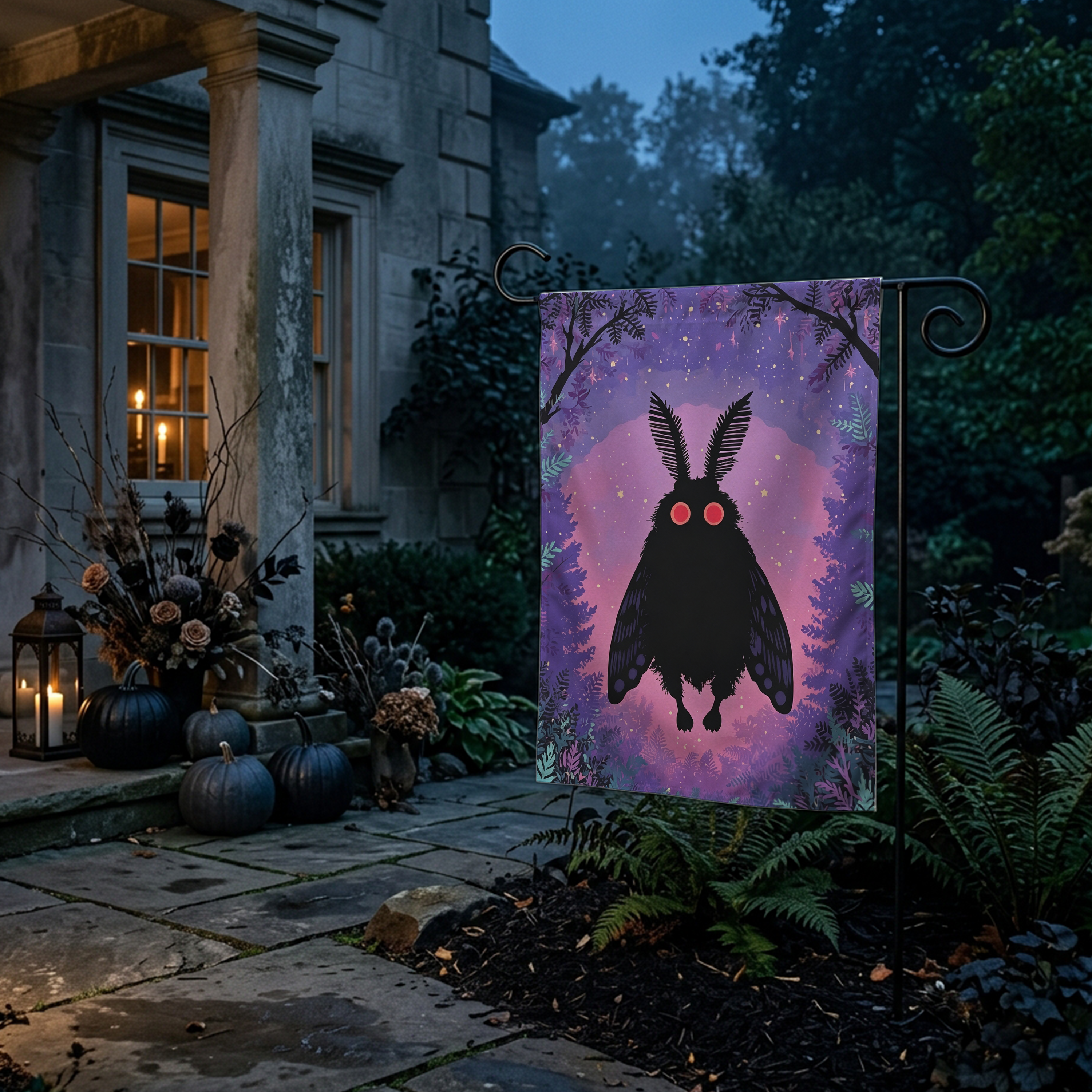 Mothman Garden Flag