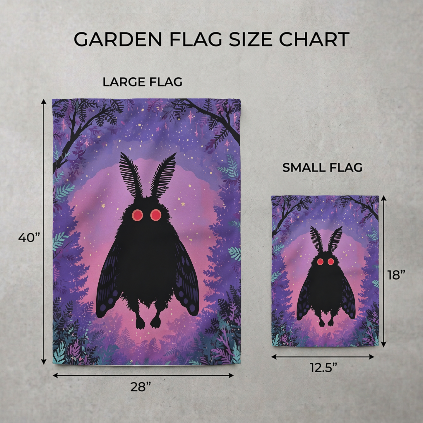 Mothman Garden Flag