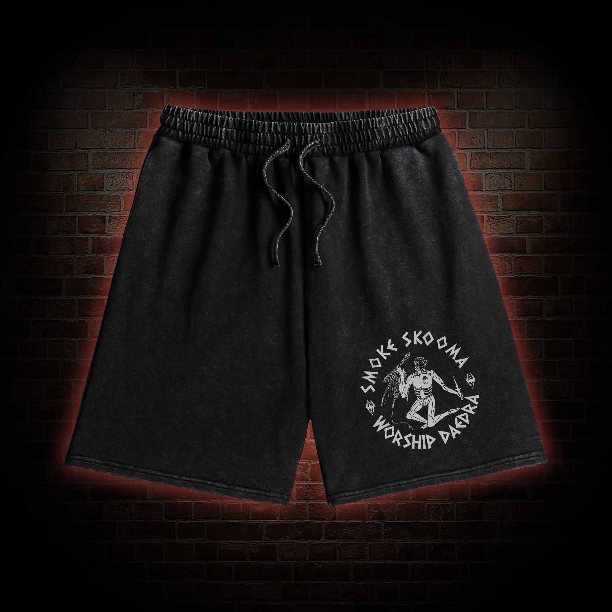 Smoke Skooma Worship Daedra Washed Shorts