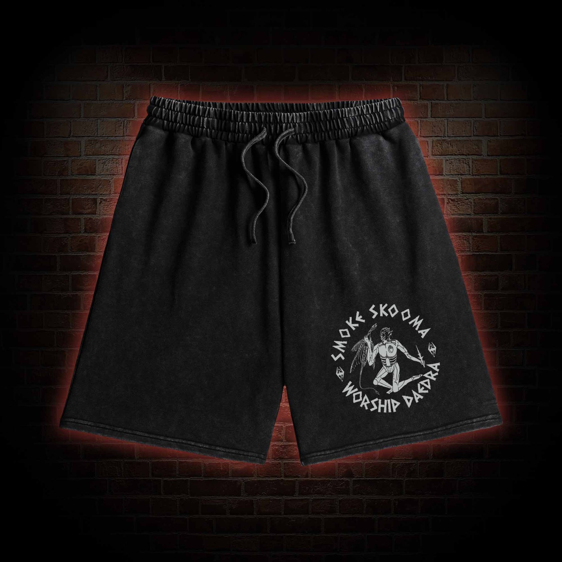 Smoke Skooma Worship Daedra Washed Shorts