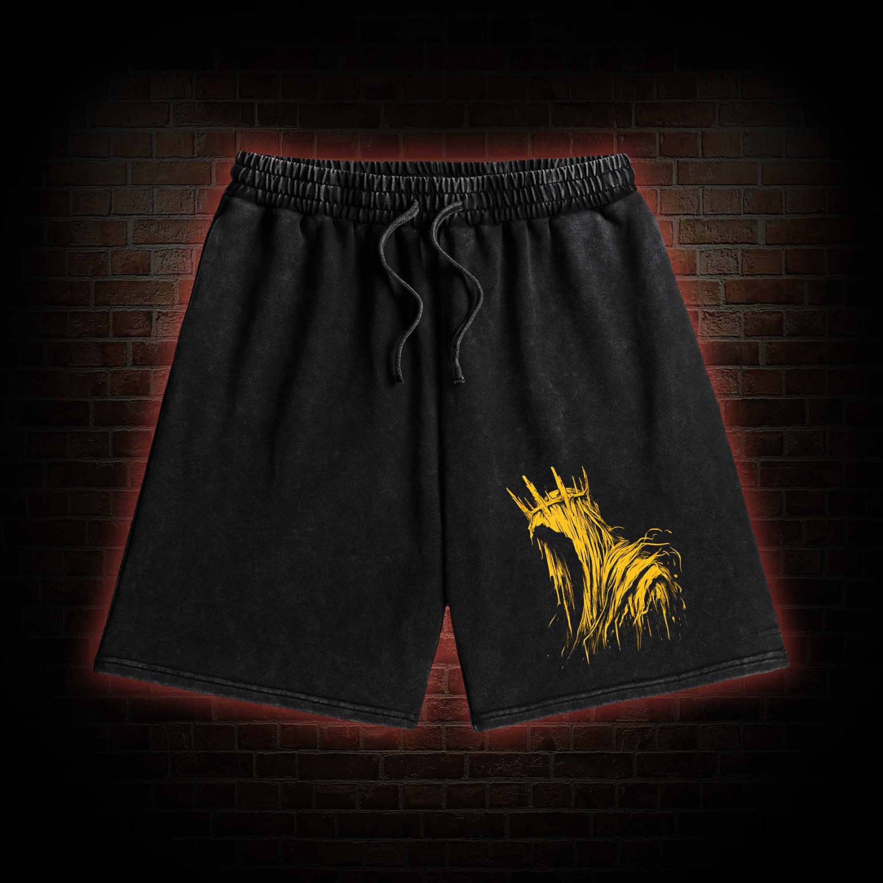 The King in Yellow Cthulhu Washed Shorts