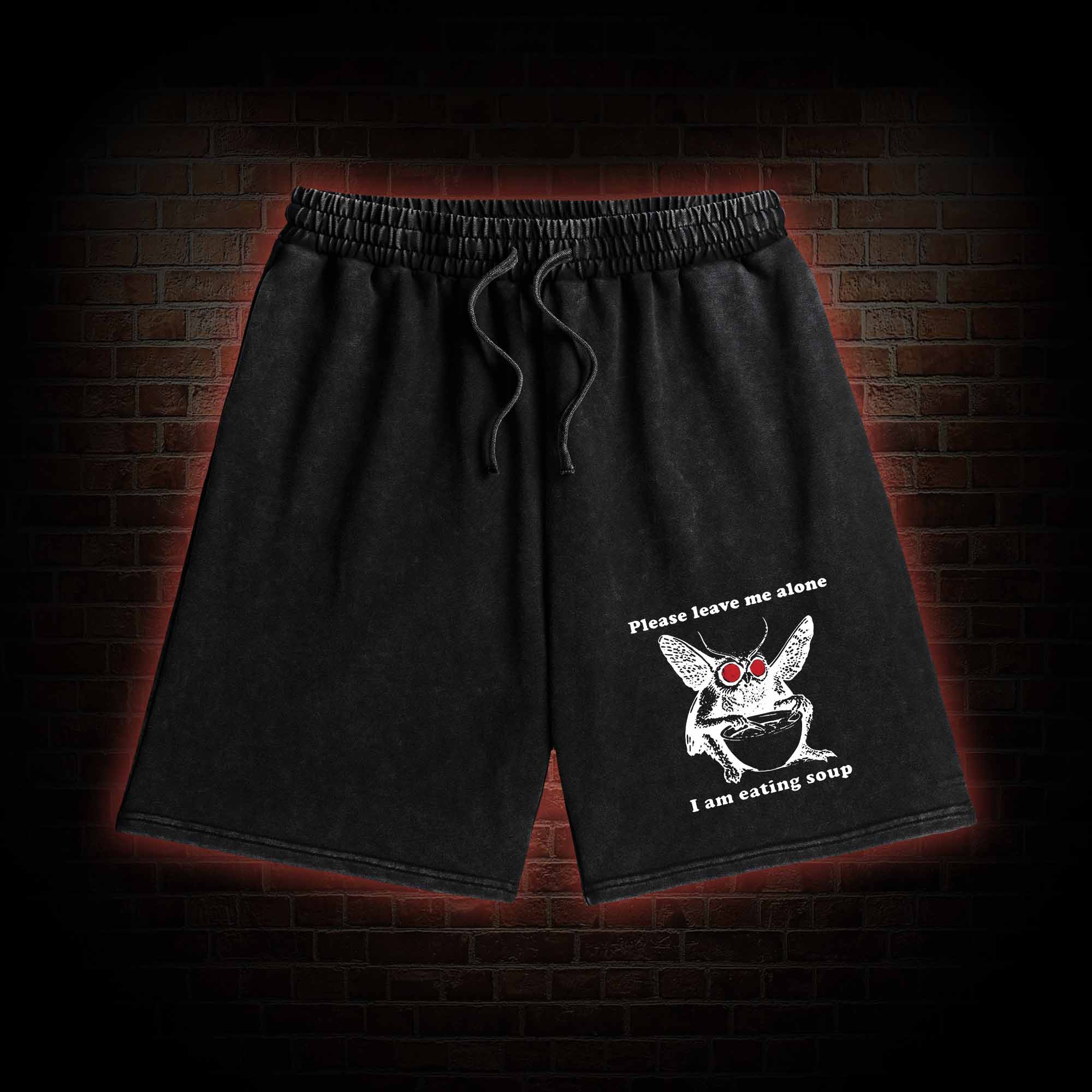 Mothman Eating Soup Washed Shorts
