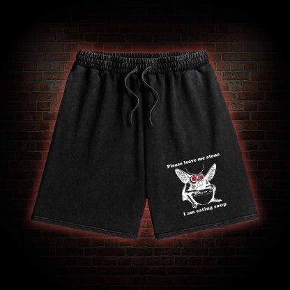 Mothman Eating Soup Washed Shorts