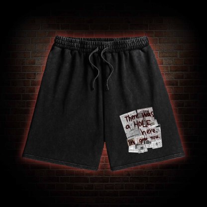 There Was a Hole Washed Shorts