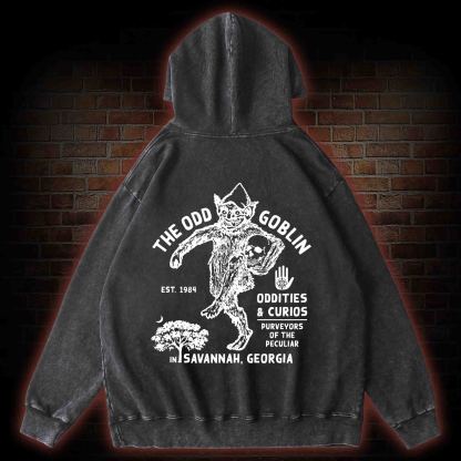 The Odd Goblin back print washed hoodie