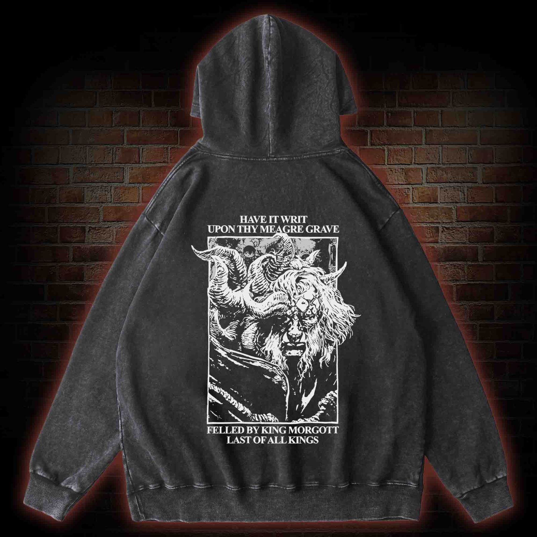 Wilful Traitors All Back Print Washed Hoodie