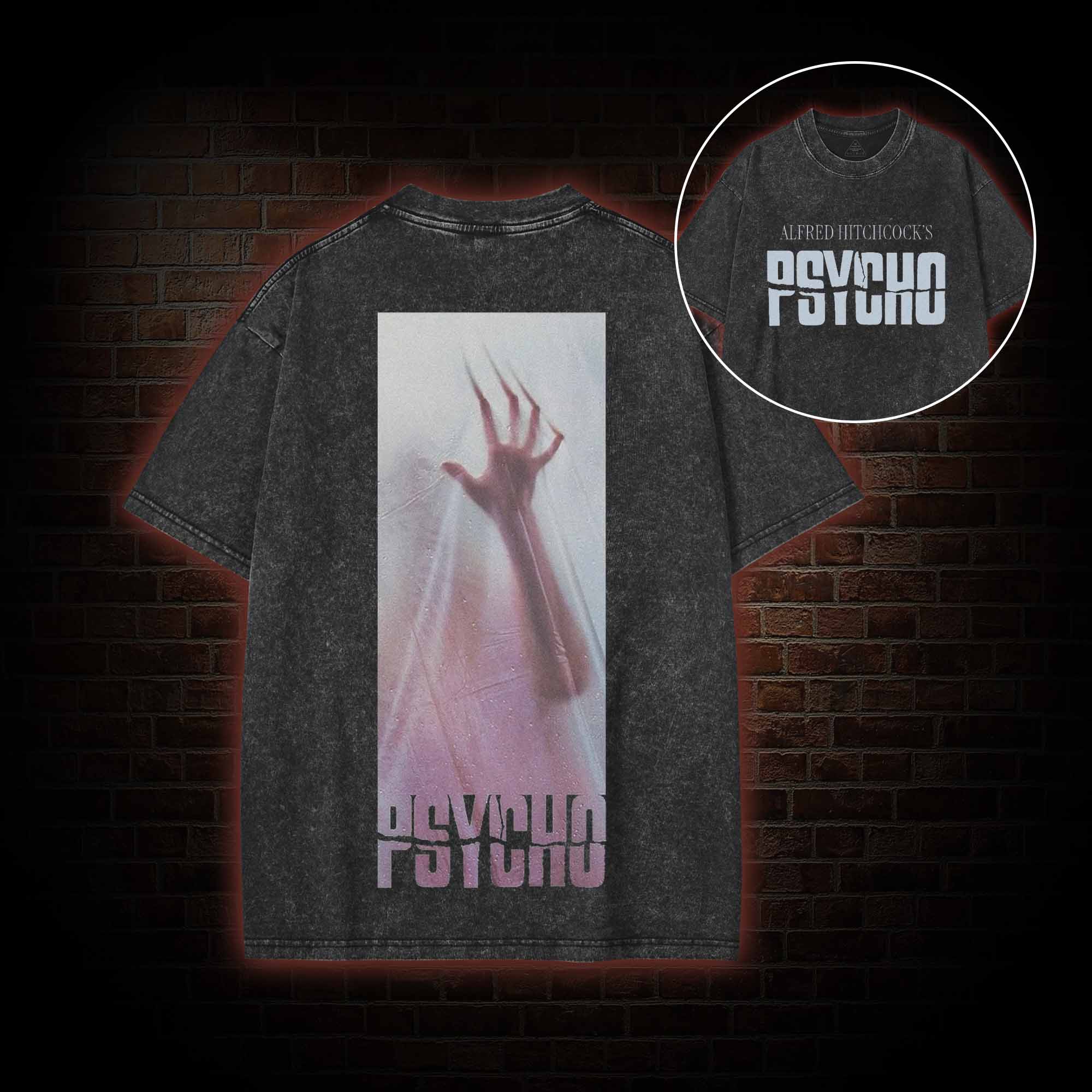 Alfred Hitchcock's Psycho Washed T-shirt
