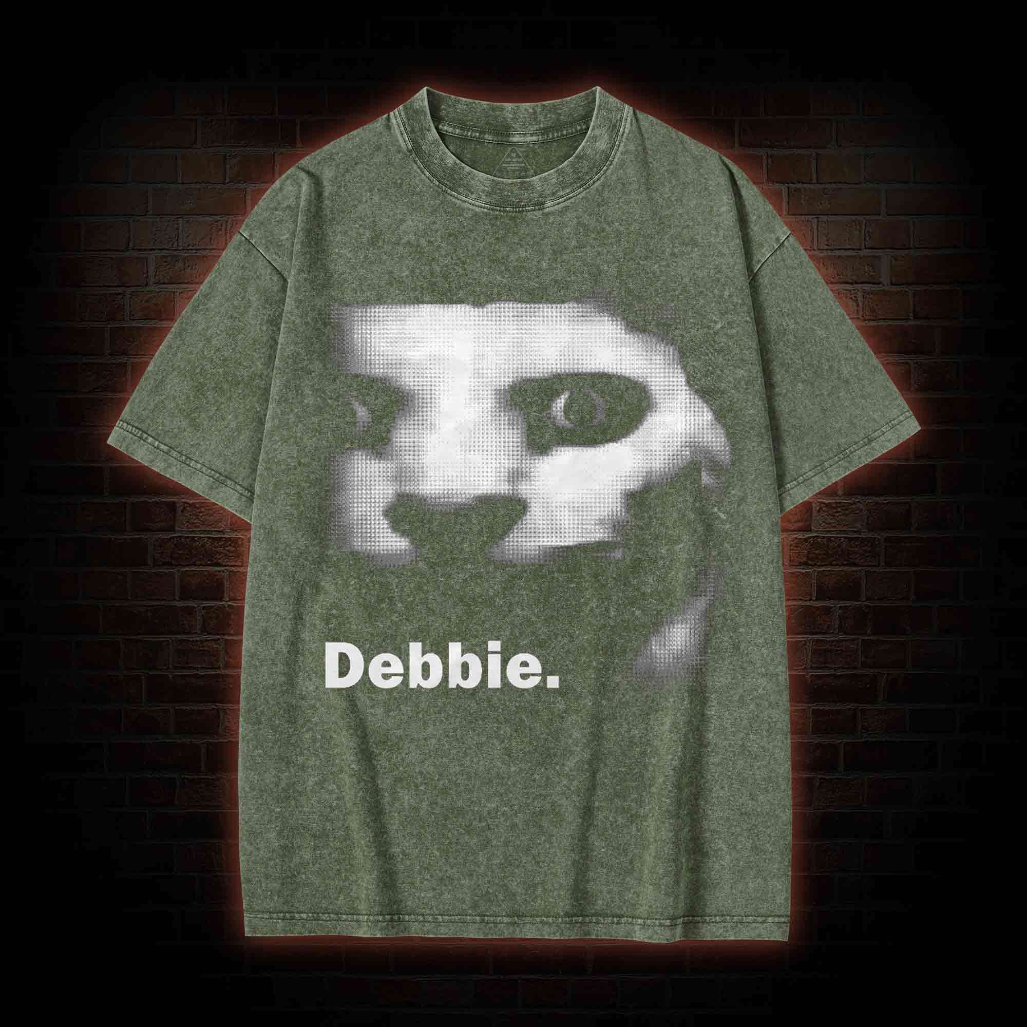 Debbie Creepy Cat Washed T-shirt