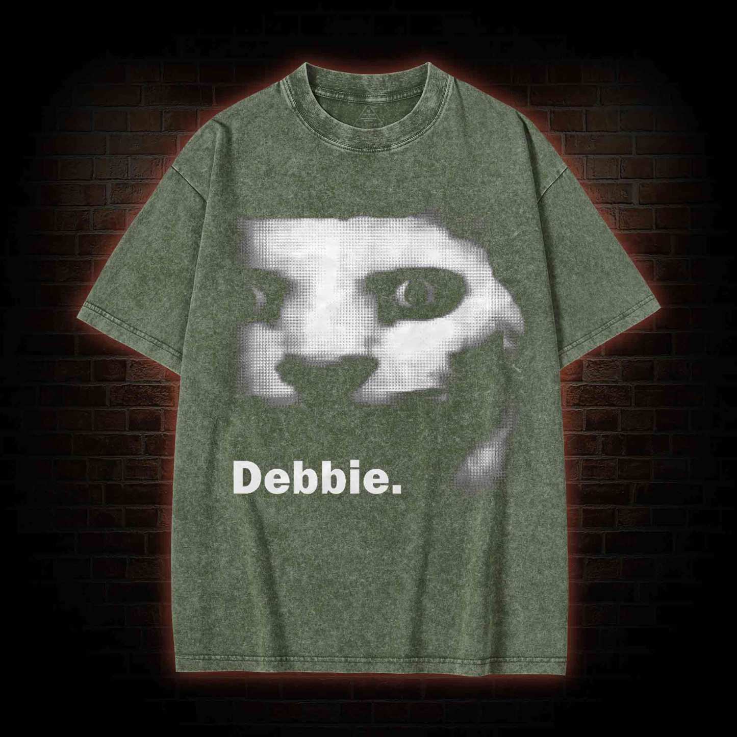 Debbie Creepy Cat Washed T-shirt