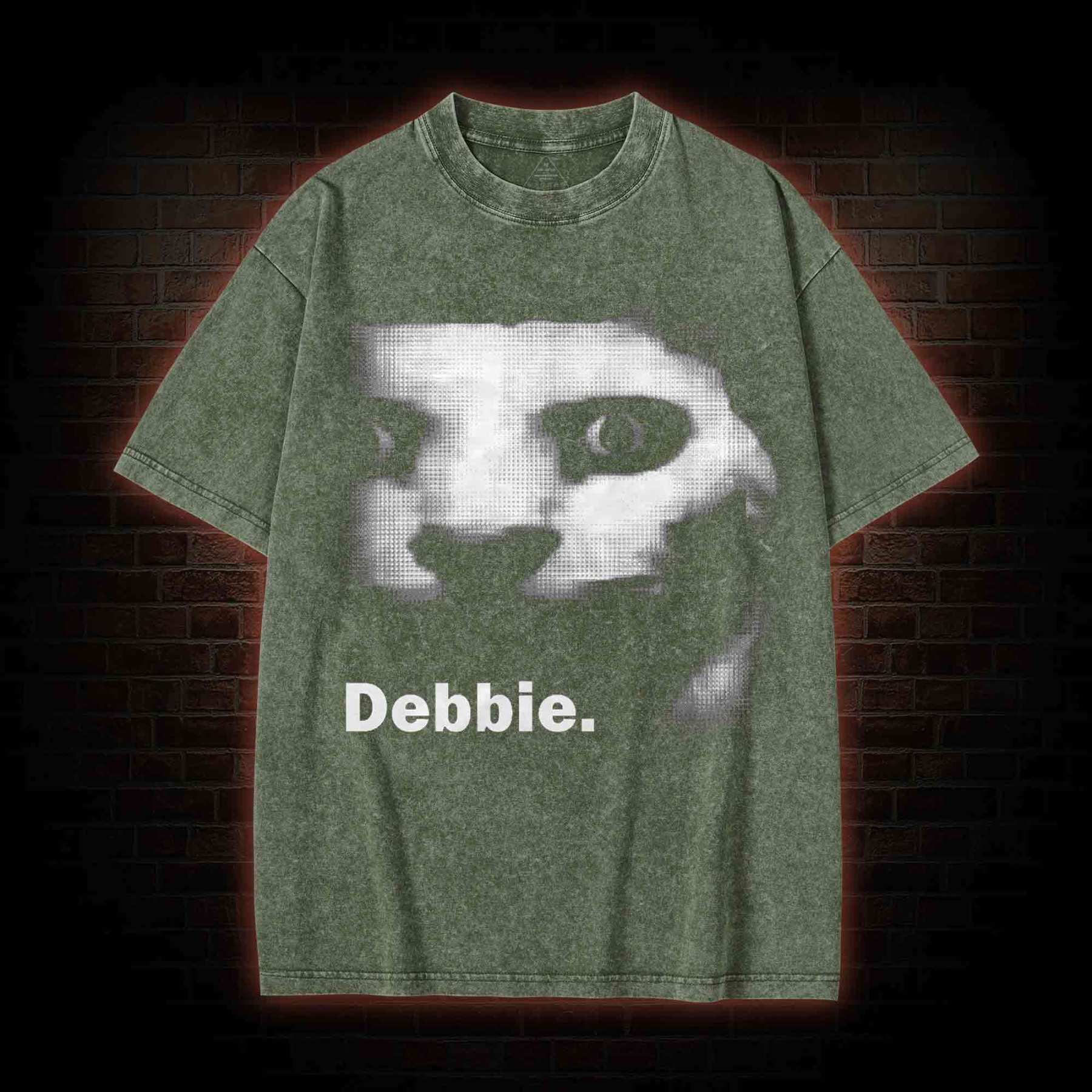 Debbie Creepy Cat Washed T-shirt