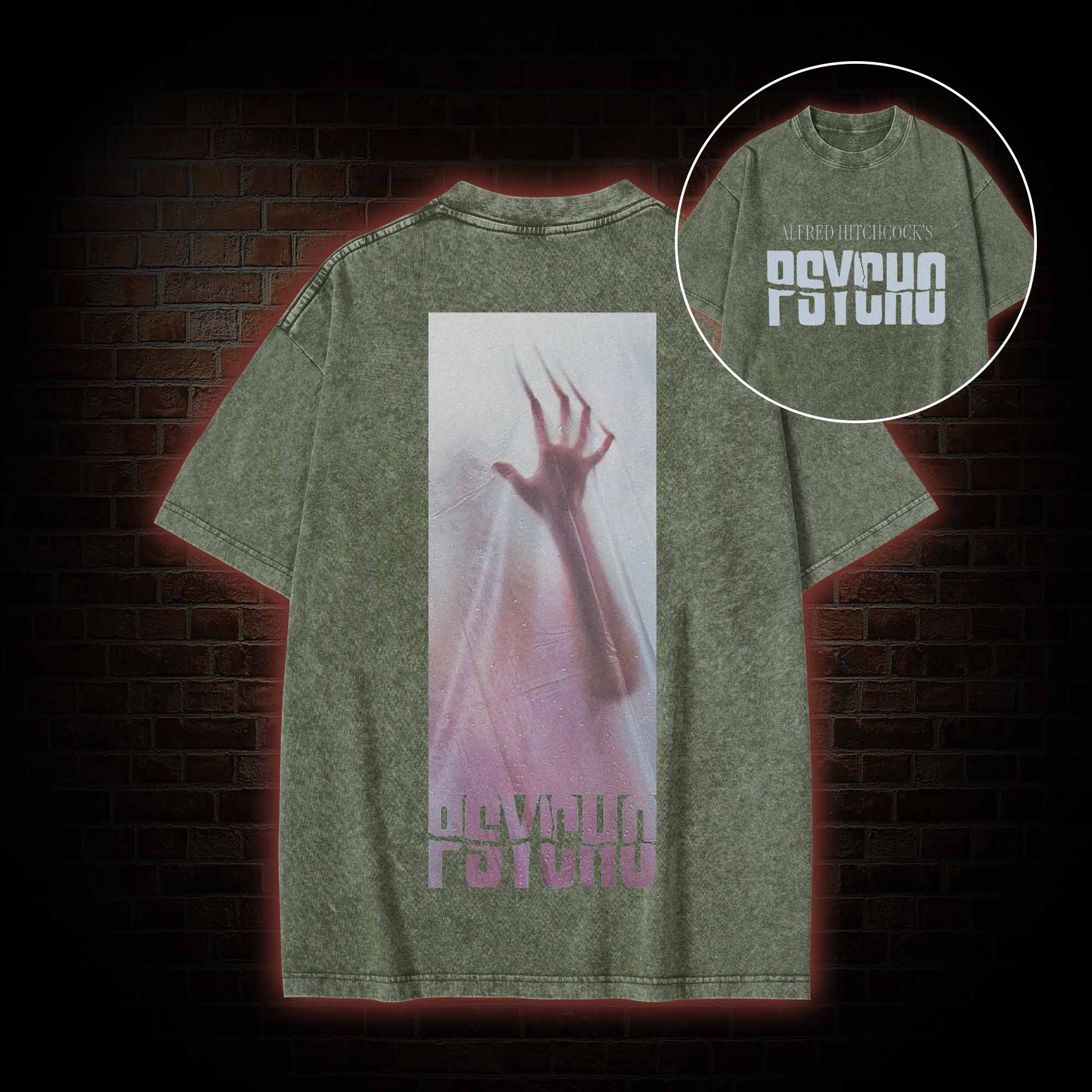 Alfred Hitchcock's Psycho Washed T-shirt