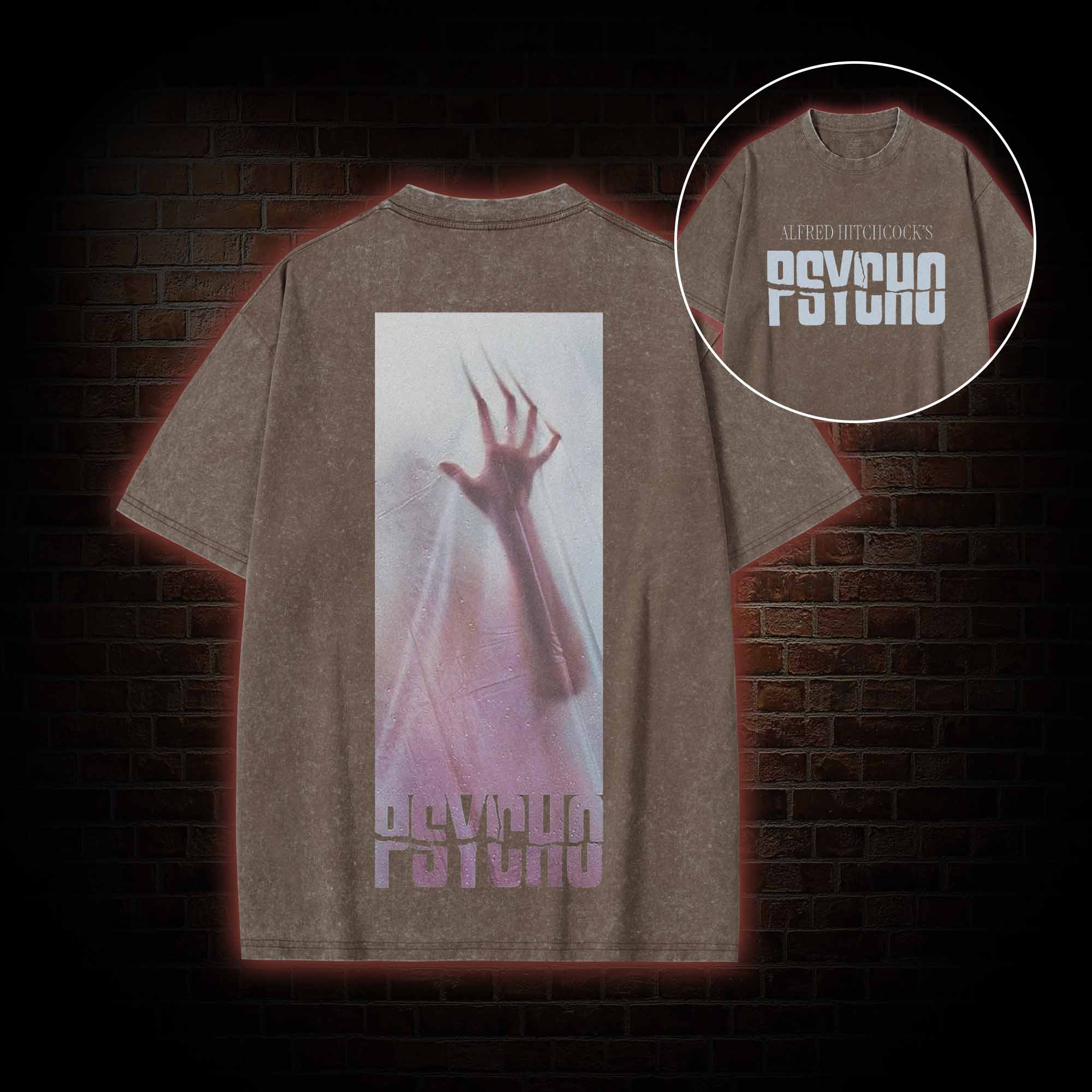 Alfred Hitchcock's Psycho Washed T-shirt