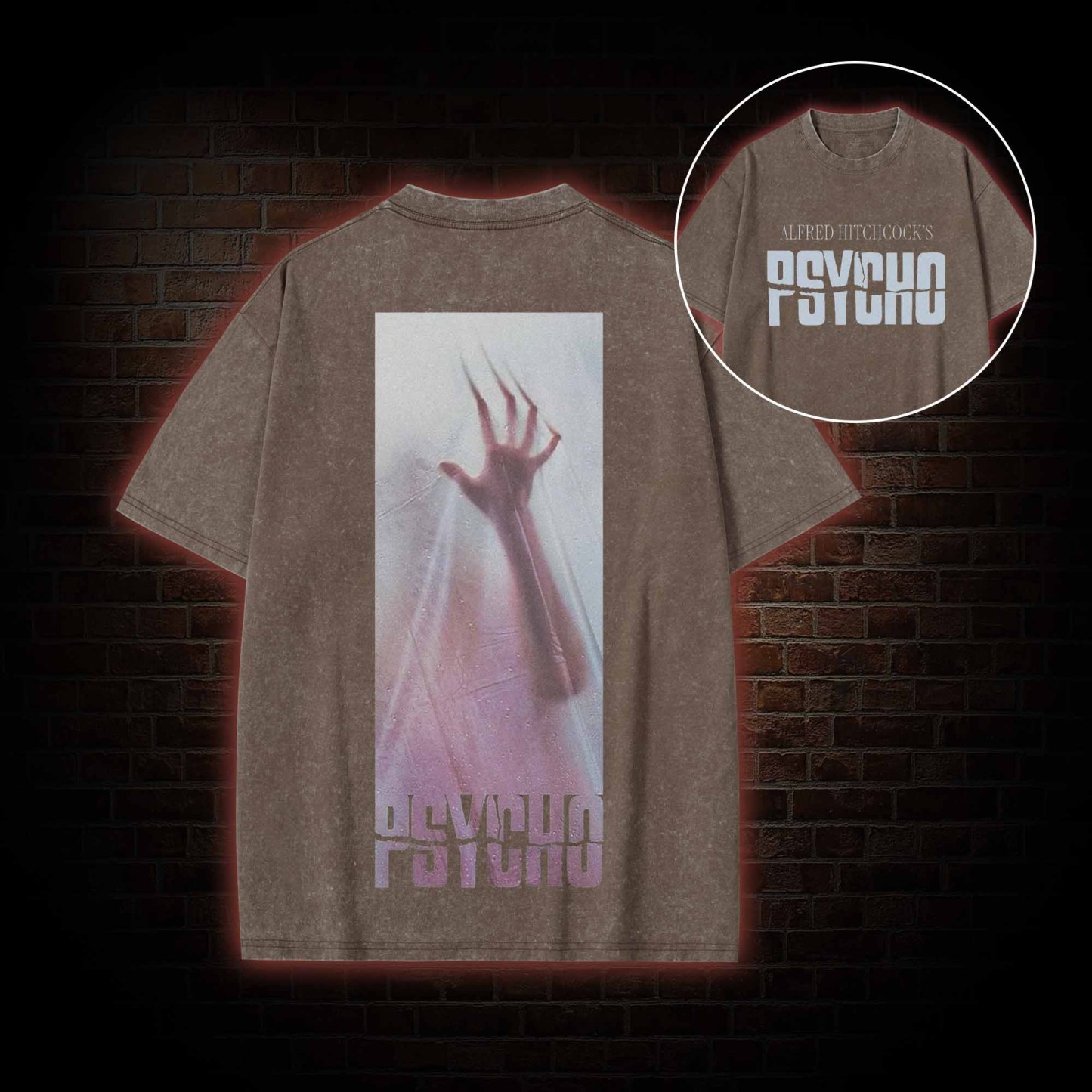 Alfred Hitchcock's Psycho Washed T-shirt