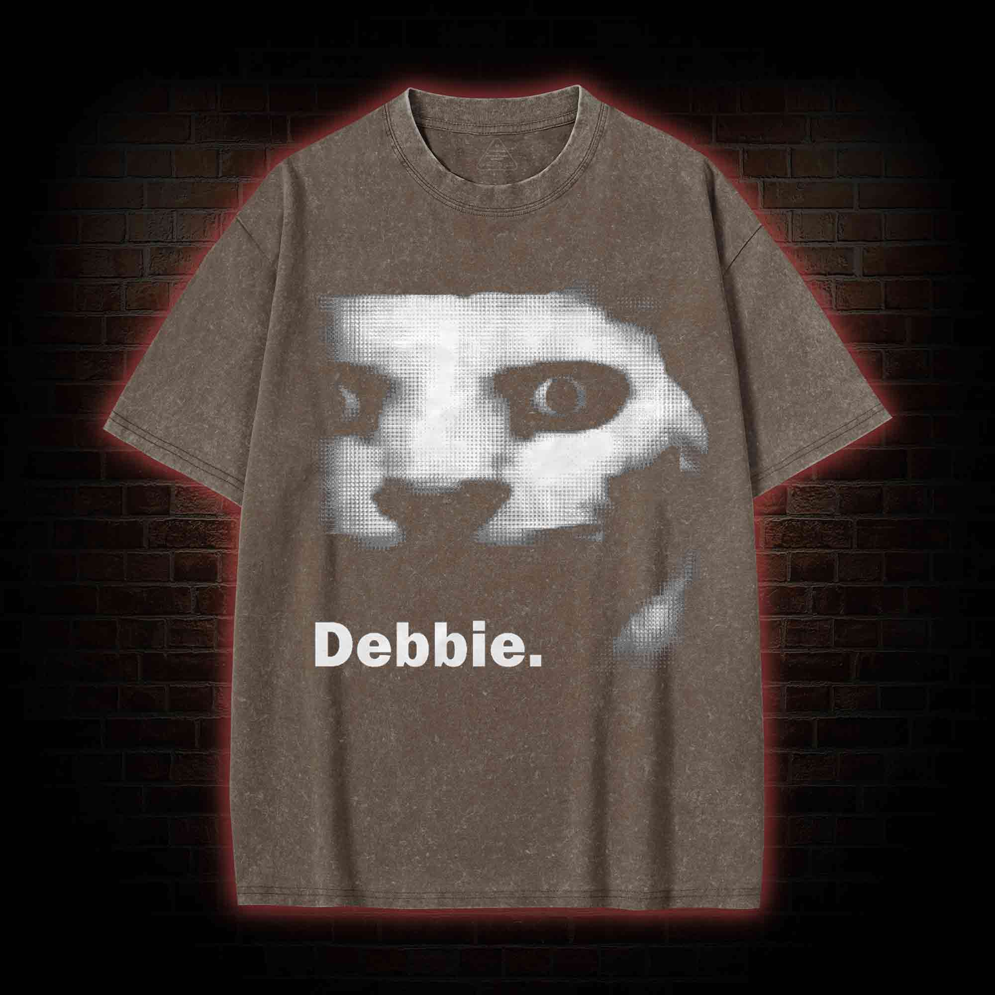 Debbie Creepy Cat Washed T-shirt
