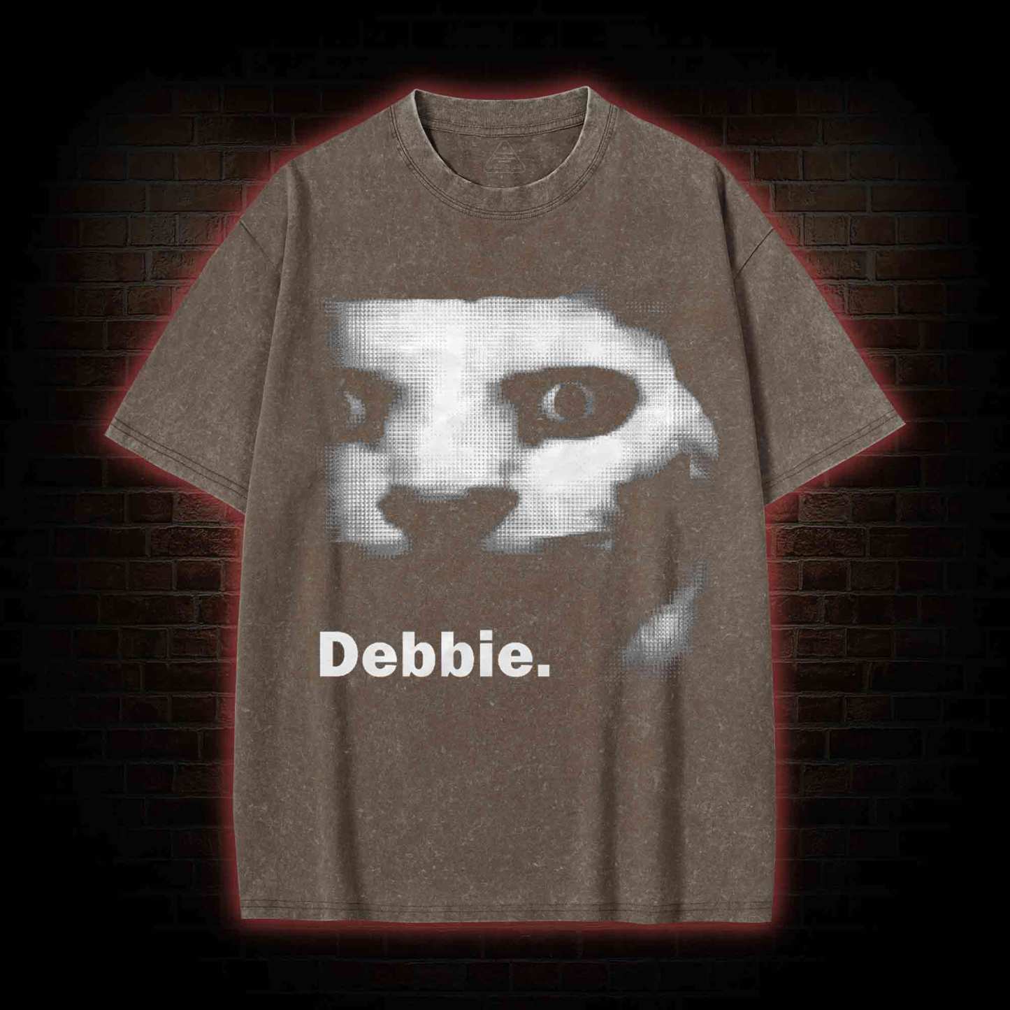 Debbie Creepy Cat Washed T-shirt