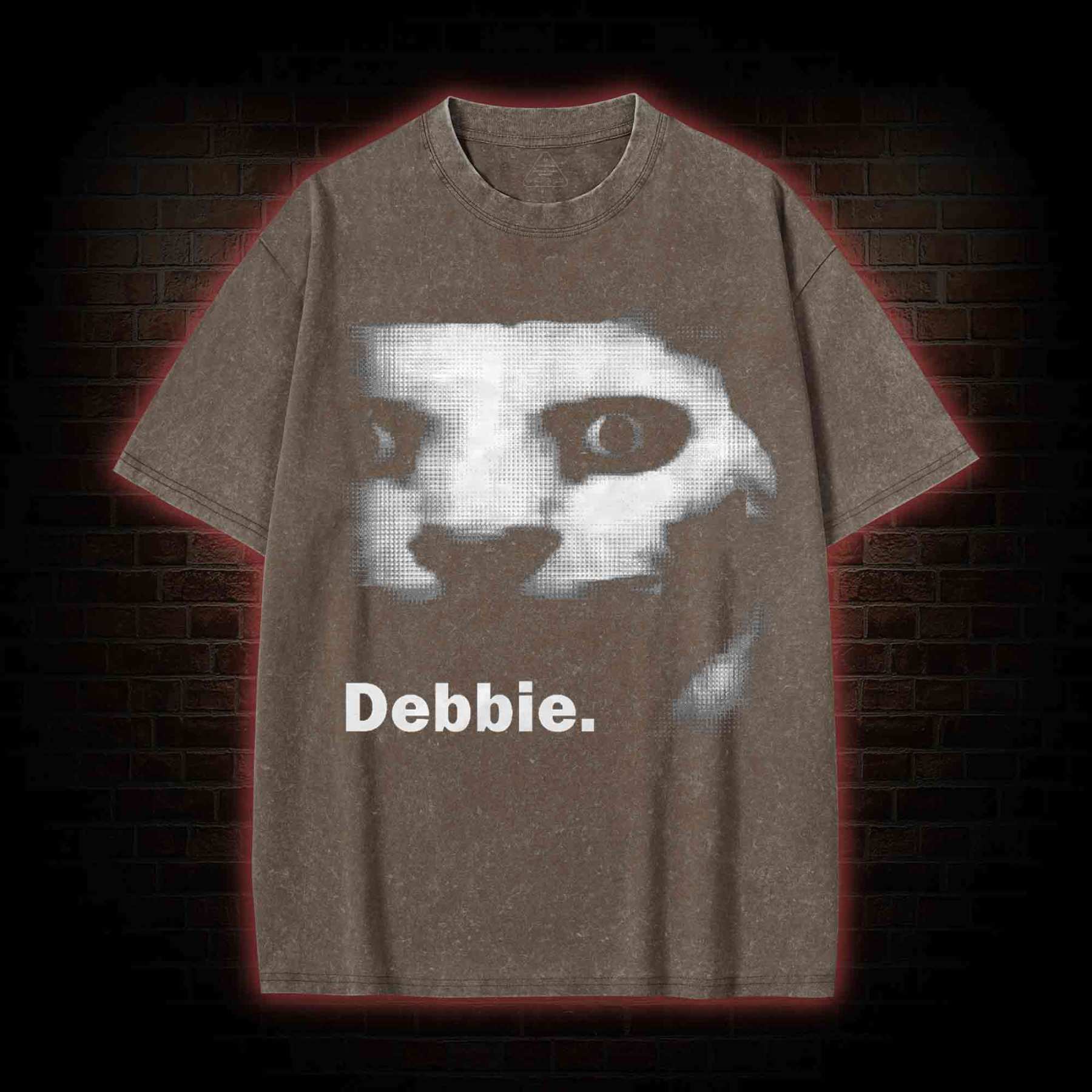 Debbie Creepy Cat Washed T-shirt