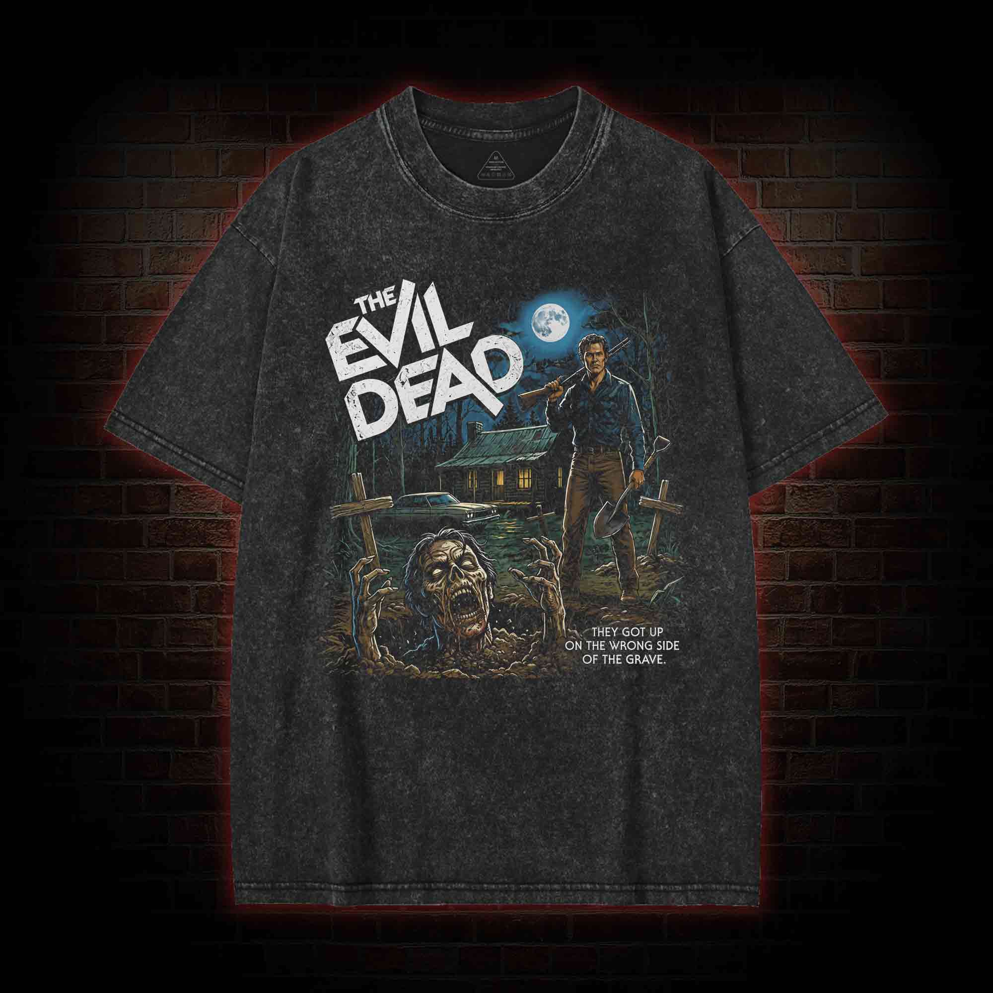 They Got up on the Wrong Side of the Grave Washed T-shirt