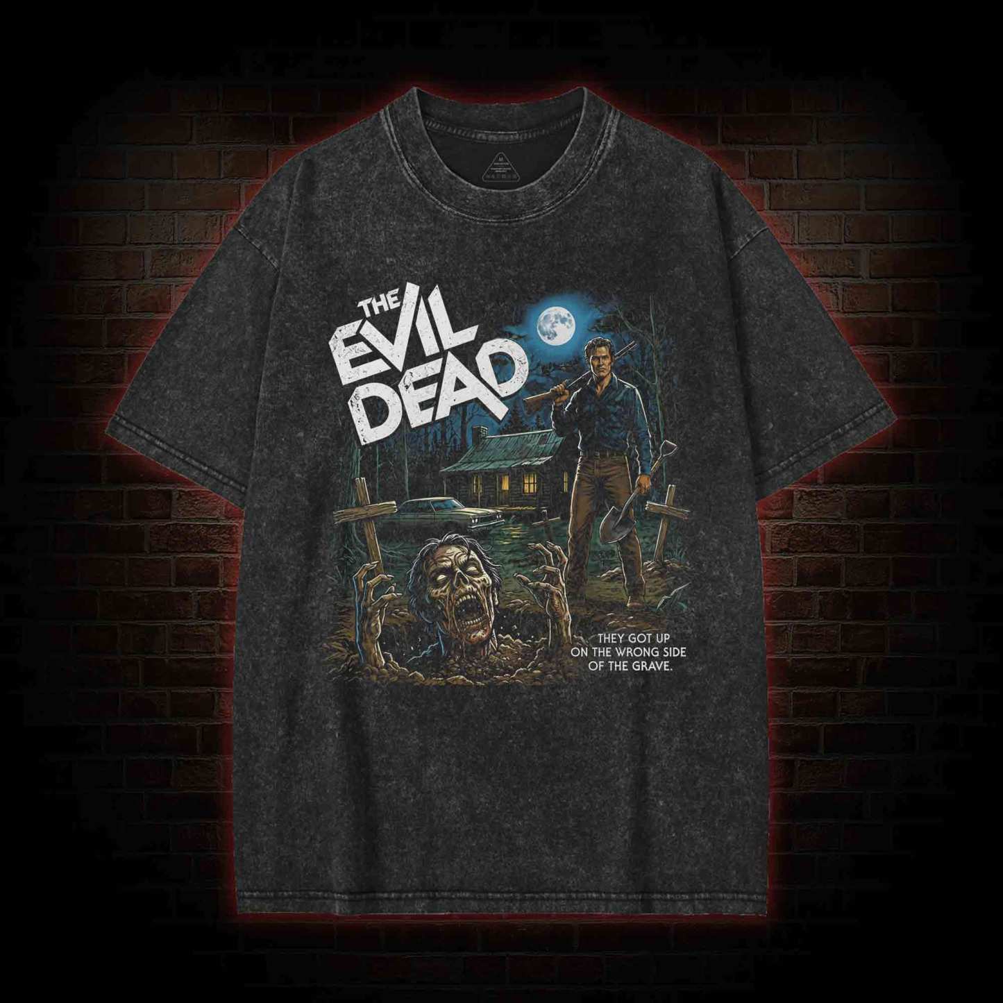 They Got up on the Wrong Side of the Grave Washed T-shirt