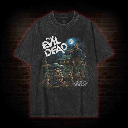 They Got up on the Wrong Side of the Grave Washed T-shirt